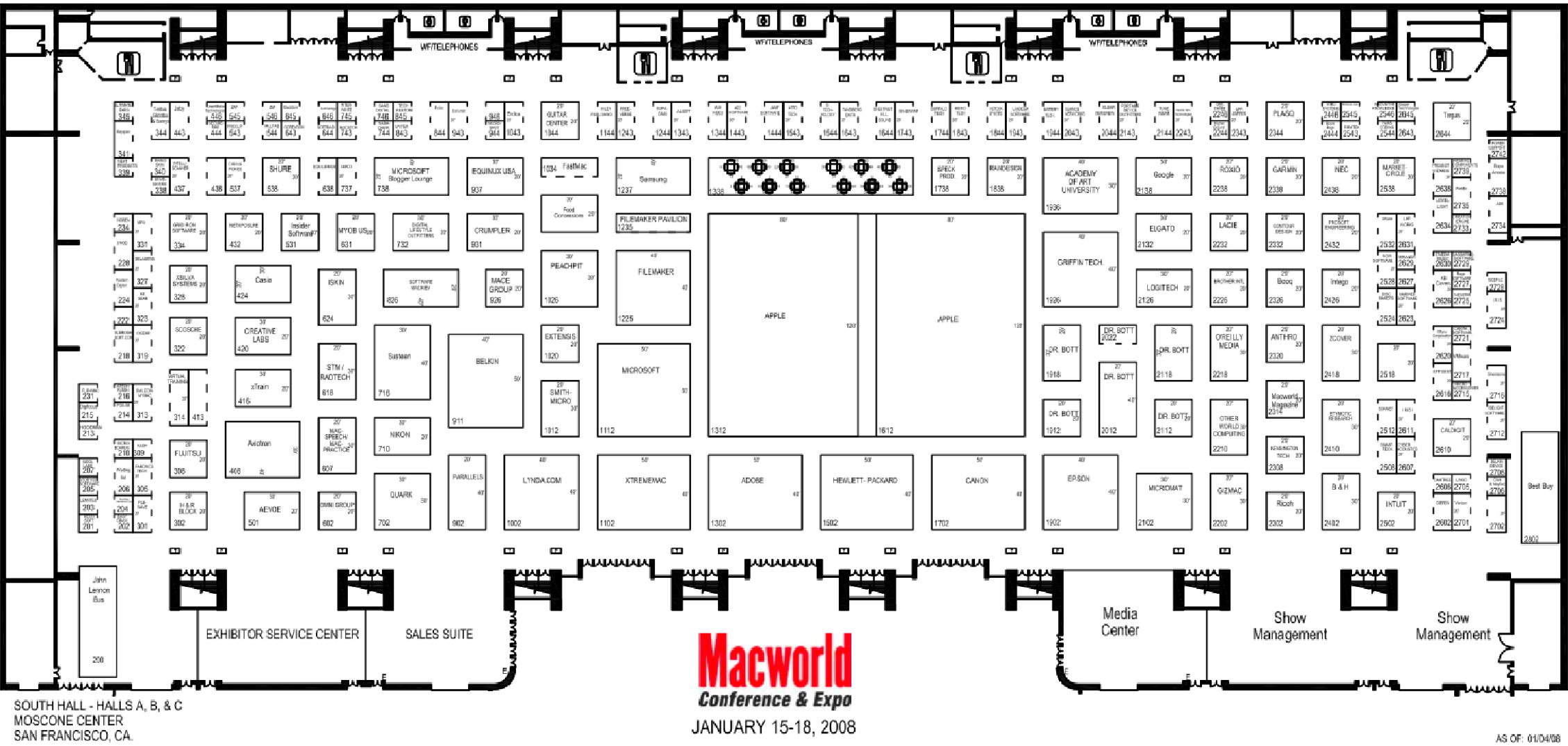 south hall map